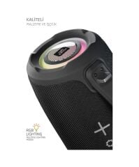 Powerway Bigbox 40 W Çift Bass Led Işıklı Bluetooth Hoparlör Siyah