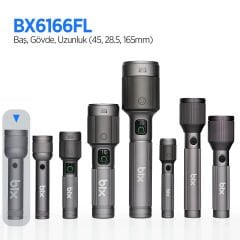 Bix Bx6166fl 3w Led 1500 Lümen, Şarjlı Uzun Menzilli El Feneri Gri