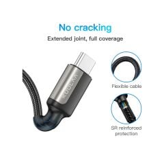 Cbtx Kuulaa Usb-C 60W Hızlı Şarj Veri Kablosu Gri