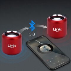 Linktech BM5 Bluetooth Speaker Mini Hoparlör Kırmızı