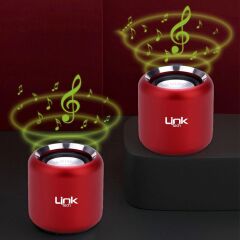 Linktech BM5 Bluetooth Speaker Mini Hoparlör Kırmızı