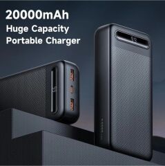 Mcdodo Mc-443 20000mah Powerbank Led Ekranlı 20.000 Mah Taşınabilir Şarj Cihazı Siyah