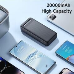 Mcdodo Mc-443 20000mah Powerbank Led Ekranlı 20.000 Mah Taşınabilir Şarj Cihazı Siyah