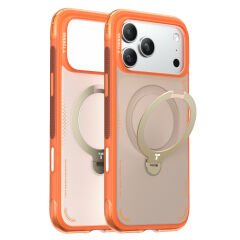 Torras Apple iPhone 17 Pro O Stand Spin Air Serisi Magsafe Kılıf Turuncu