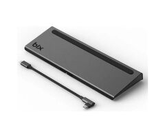 Bix BX12HB Type-C to HDMI VGA Display Port RJ45 3.5mm Aux Jack PD USB 3.0 Kart Okuyuculu Docking Station