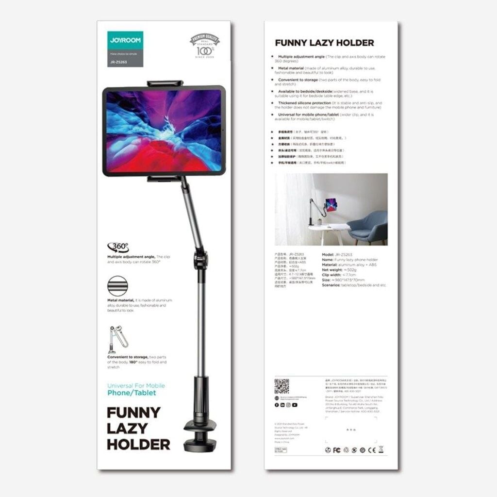 Joyroom Jr-Zs263 Masaüstü Telefon ve Tablet Tutucu Siyah