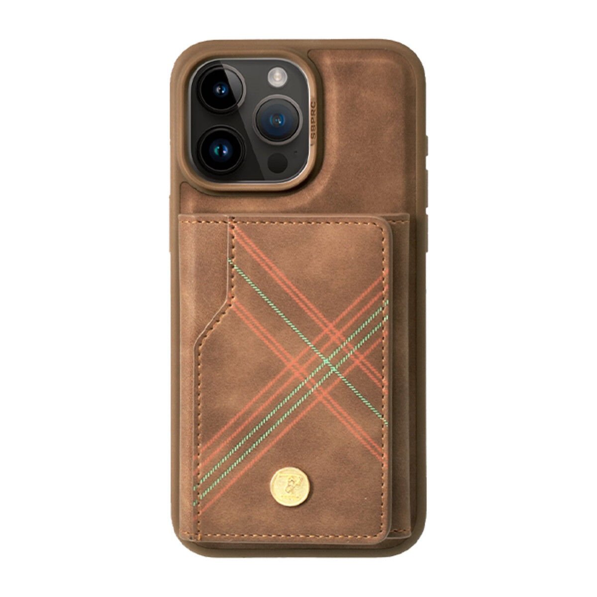 Santa Barbara Polo Racquet Club Apple iPhone 15 Pro Burke Manyetik Cüzdanlı Kılıf Kahverengi