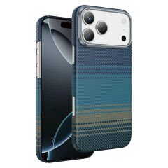 Keephone Apple iPhone 17 Pro Max Kevlar Seanova Magsafe Kılıf Mavi 