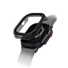 Uniq Apple Watch 49mm Voute Camlı Kasa Ekran Koruyucu - Siyah