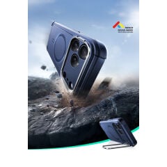 ESR Apple iPhone 17 Pro Max Cyber Tough Magsafe Stantlı Kapak Lacivert