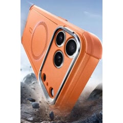ESR Apple iPhone 17 Pro Max Cyber Tough Magsafe Stantlı Kapak Turuncu