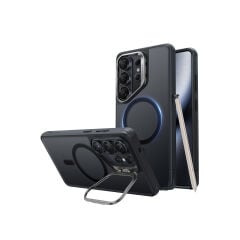 ESR Samsung Galaxy S26 Ultra Classic Hybrid Magsafe Standlı Kapak - Buzlu Siyah
