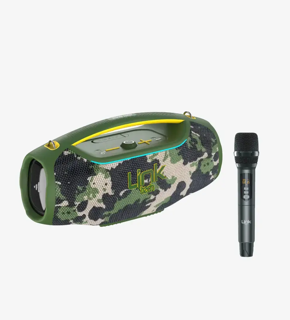 M426 Premium Mikrofonlu 450W Ekstra Bas Bluetooth Hoparlör Koyu Yeşil