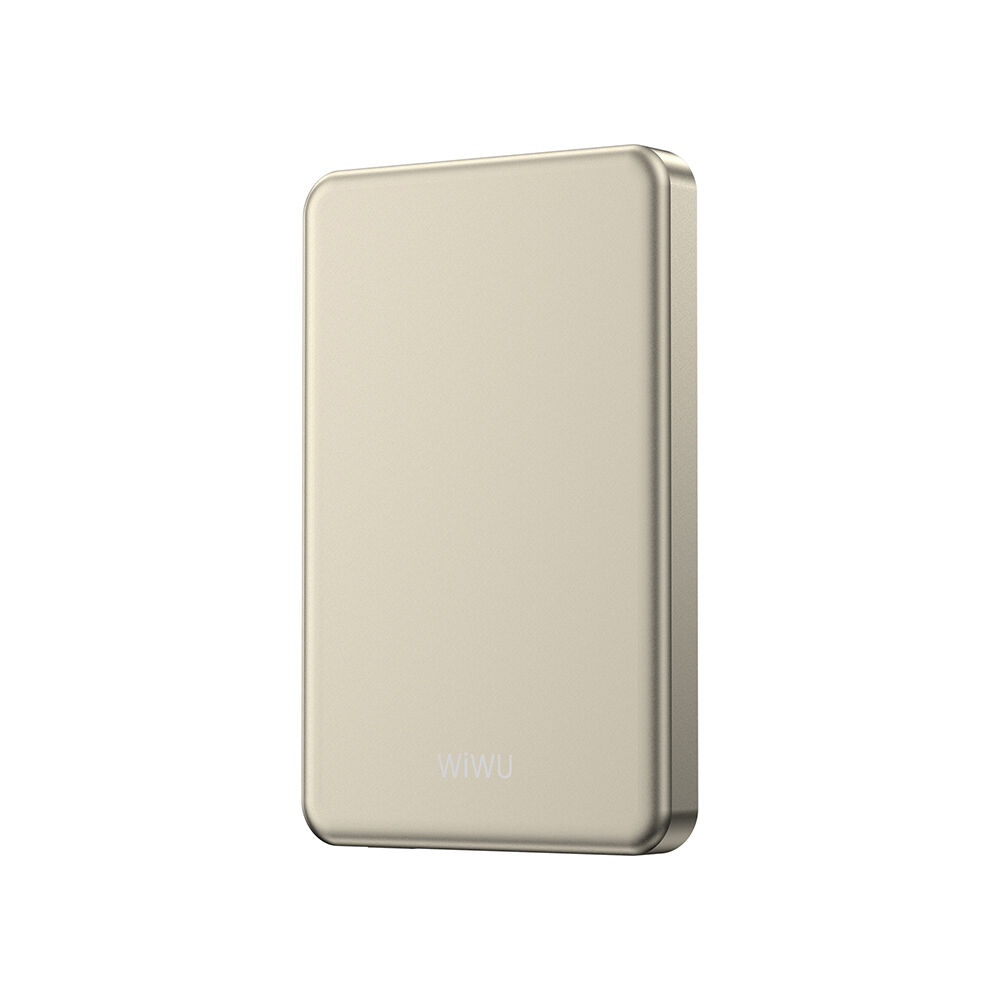 Wiwu P15 LED Işık Göstergeli Ultra İnce PD 20W Kablosuz Powerbank 5000mAh 15W Titanyum