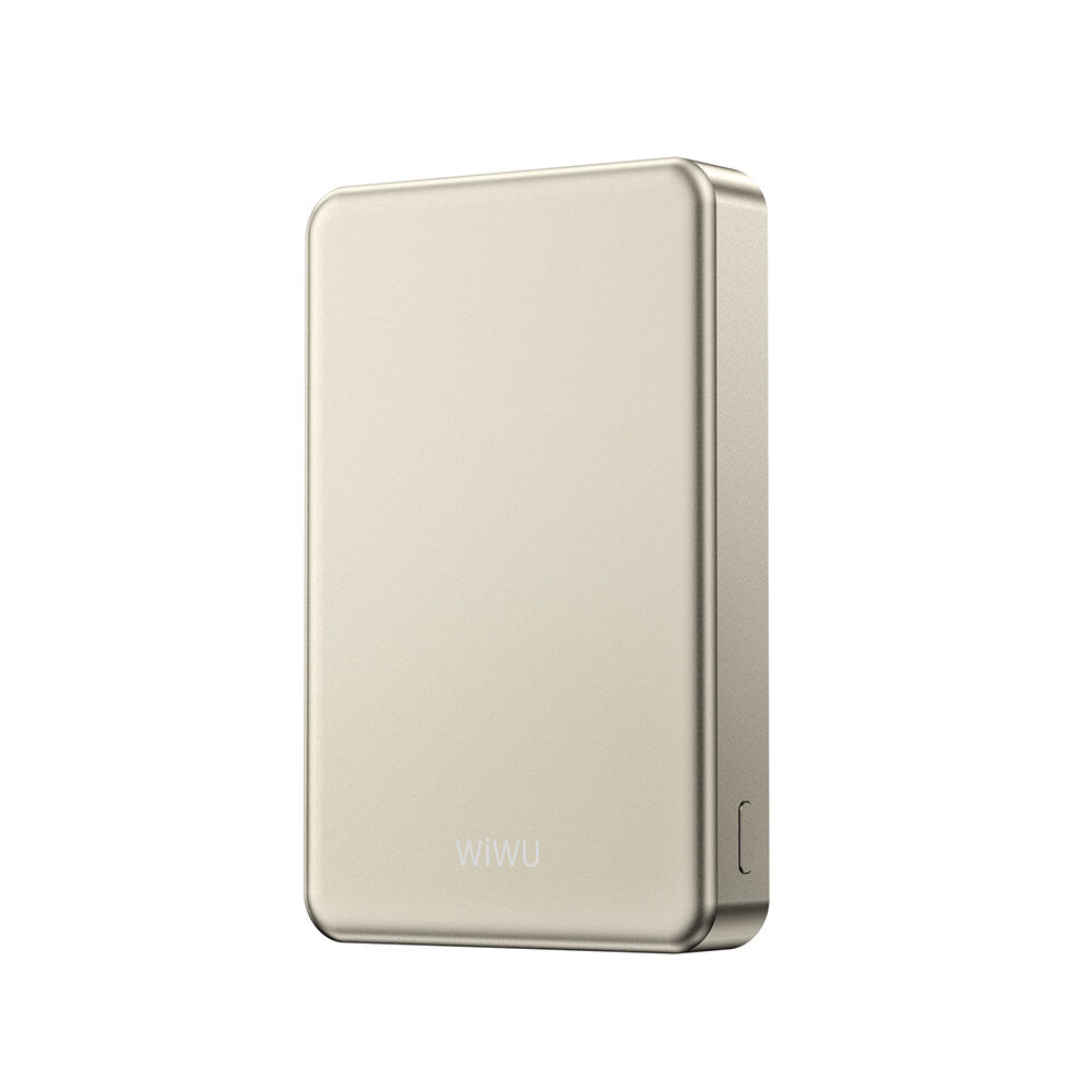 Wiwu P15-1 LED Işık Göstergeli Ultra İnce PD 20W Kablosuz Powerbank 10000mAh 15W Titanyum