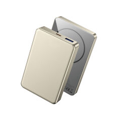 Wiwu P15-1 LED Işık Göstergeli Ultra İnce PD 20W Kablosuz Powerbank 10000mAh 15W Titanyum