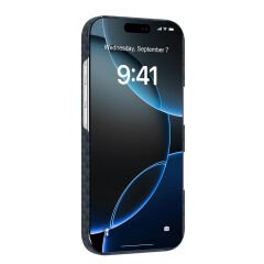 Apple iPhone 17 Kılıf M-safe Şarj Özellikli Raptic Aramid Skin Origin Serisi Kılıf Lacivert