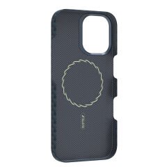 Apple iPhone 17 Kılıf M-safe Şarj Özellikli Raptic Aramid Skin Origin Serisi Kılıf Lacivert