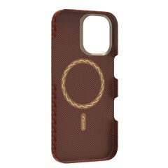 Apple iPhone 17 Kılıf M-safe Şarj Özellikli Raptic Aramid Skin Origin Serisi Kılıf Kırmızı