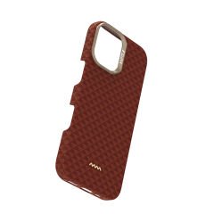 Apple iPhone 17 Kılıf M-safe Şarj Özellikli Raptic Aramid Skin Origin Serisi Kılıf Kırmızı
