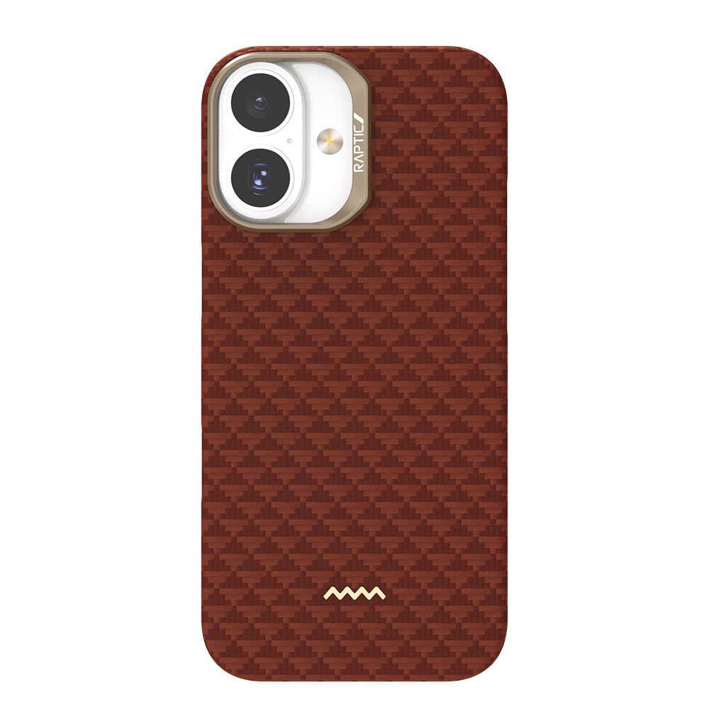 Apple iPhone 17 Kılıf M-safe Şarj Özellikli Raptic Aramid Skin Origin Serisi Kılıf Kırmızı