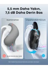Anker Soundcore V40i Open-Ear Bluetooth Kulaklık - IP55 - 21 Saat Oynatma Süresi - Bluetooth 5.4 - Beyaz- A3878 (Anker Türkiye Garantili) Siyah