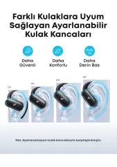 Anker Soundcore V40i Open-Ear Bluetooth Kulaklık - IP55 - 21 Saat Oynatma Süresi - Bluetooth 5.4 - Beyaz- A3878 (Anker Türkiye Garantili) Siyah