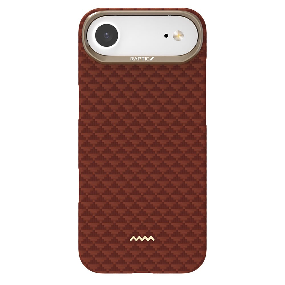 Apple iPhone 17 Air Kılıf M-safe Şarj Özellikli Raptic Aramid Skin Origin Serisi Kılıf Kırmızı 