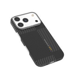 Apple iPhone 17 Pro Kılıf M-safe Şarj Özellikli 600D Metal Kamera Çerçeveli Raptic Aramid Fiber Geotik Serisi Kılıf