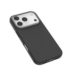 Apple iPhone 17 Pro Max Kılıf M-safe Şarj Özellikli 600D Metal Kamera Çerçeveli Raptic Aramid Fiber Serisi Kılıf