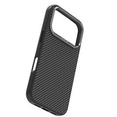 Apple iPhone 17 Pro Max Kılıf M-safe Şarj Özellikli 600D Metal Kamera Çerçeveli Raptic Aramid Fiber Serisi Kılıf