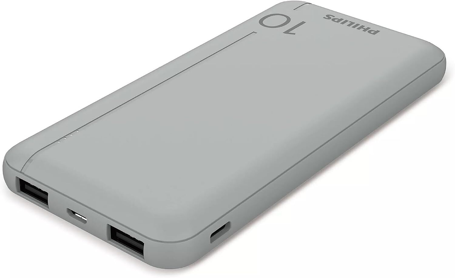 Philips DLP1812PV 10.000 mAh Powerbank 2xUSB-A 2.1A, USB-C Çıkış, PD - Gümüş