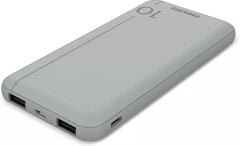 Philips DLP1812PV 10.000 mAh Powerbank 2xUSB-A 2.1A, USB-C Çıkış, PD - Gümüş
