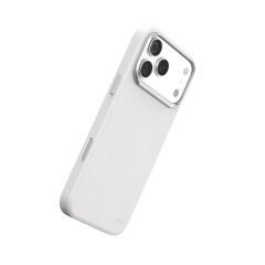 Apple iPhone 17 Pro Kılıf M-Safe Şarj Özellikli Polimerik Deri Raptic Urban Nano Kılıf Beyaz 