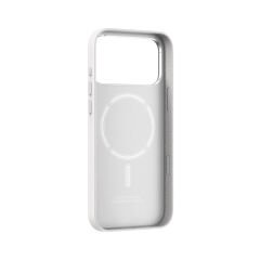 Apple iPhone 17 Pro Kılıf M-Safe Şarj Özellikli Polimerik Deri Raptic Urban Nano Kılıf Beyaz 