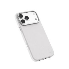 Apple iPhone 17 Pro Kılıf M-Safe Şarj Özellikli Polimerik Deri Raptic Urban Nano Kılıf Beyaz 