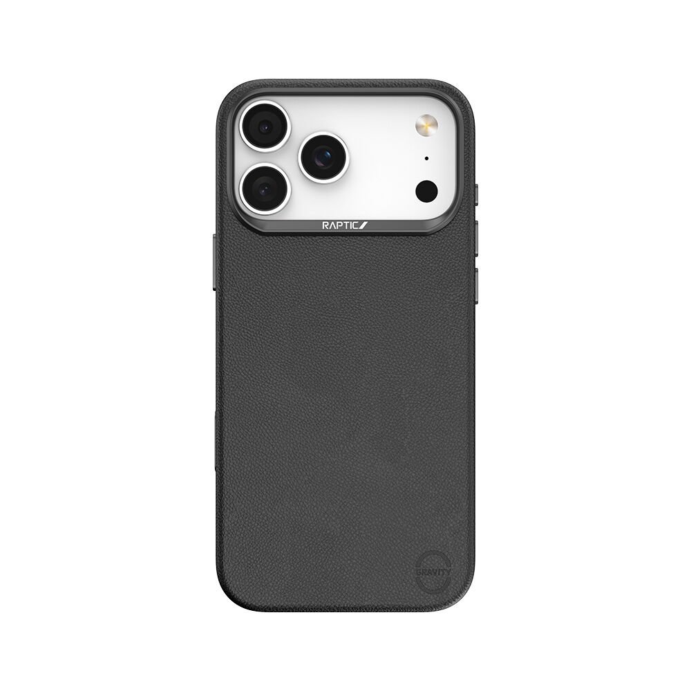 Apple iPhone 17 Pro Max Kılıf M-Safe Şarj Özellikli Polimerik Deri Raptic Urban Nano Kılıf Siyah