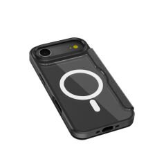 Apple iPhone 17 Air Kılıf M-Safe Şarj Özellikli Raptic Air Folio Şeffaf Kartlıklı Kapaklı Kılıf