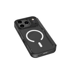 Apple iPhone 17 Pro Kılıf M-Safe Şarj Özellikli Raptic Air Folio Şeffaf Kartlıklı Kapaklı Kılıf