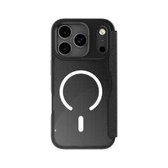 Apple iPhone 17 Pro Kılıf M-Safe Şarj Özellikli Raptic Air Folio Şeffaf Kartlıklı Kapaklı Kılıf