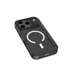 Apple iPhone 17 Pro Max Kılıf M-Safe Şarj Özellikli Raptic Air Folio Şeffaf Kartlıklı Kapaklı Kılıf