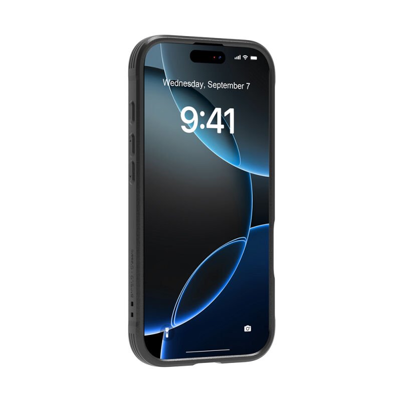 Apple iPhone 17 Kılıf M-safe Şarj Özellikli Airbagli Raptic Shield Serisi Şeffaf Arka Yüzey Kılıf Siyah