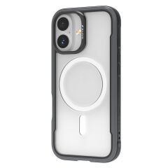 Apple iPhone 17 Kılıf M-safe Şarj Özellikli Airbagli Raptic Shield Serisi Şeffaf Arka Yüzey Kılıf Siyah