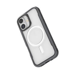 Apple iPhone 17 Kılıf M-safe Şarj Özellikli Airbagli Raptic Shield Serisi Şeffaf Arka Yüzey Kılıf Siyah