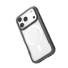 Apple iPhone 17 Pro Kılıf M-safe Şarj Özellikli Airbagli Raptic Shield Serisi Şeffaf Arka Yüzey Kılıf Siyah