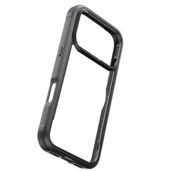 Apple iPhone 17 Pro Kılıf M-safe Şarj Özellikli Airbagli Raptic Shield Serisi Şeffaf Arka Yüzey Kılıf Siyah
