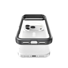 Apple iPhone 17 Pro Kılıf M-safe Şarj Özellikli Airbagli Raptic Shield Serisi Şeffaf Arka Yüzey Kılıf Siyah
