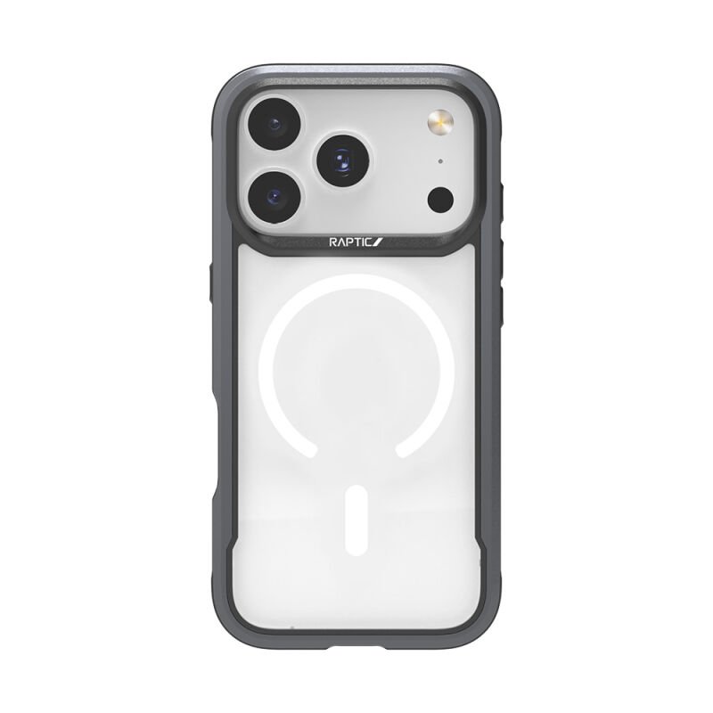 Apple iPhone 17 Pro Kılıf M-safe Şarj Özellikli Airbagli Raptic Shield Serisi Şeffaf Arka Yüzey Kılıf Siyah