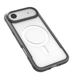 Apple iPhone 17 Air Kılıf M-safe Şarj Özellikli Airbagli Raptic Shield Serisi Şeffaf Arka Yüzey Kılıf