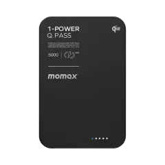1-Power Q.Pass Qi2 Magnetic Wireless Power Bank 5000mAh Siyah